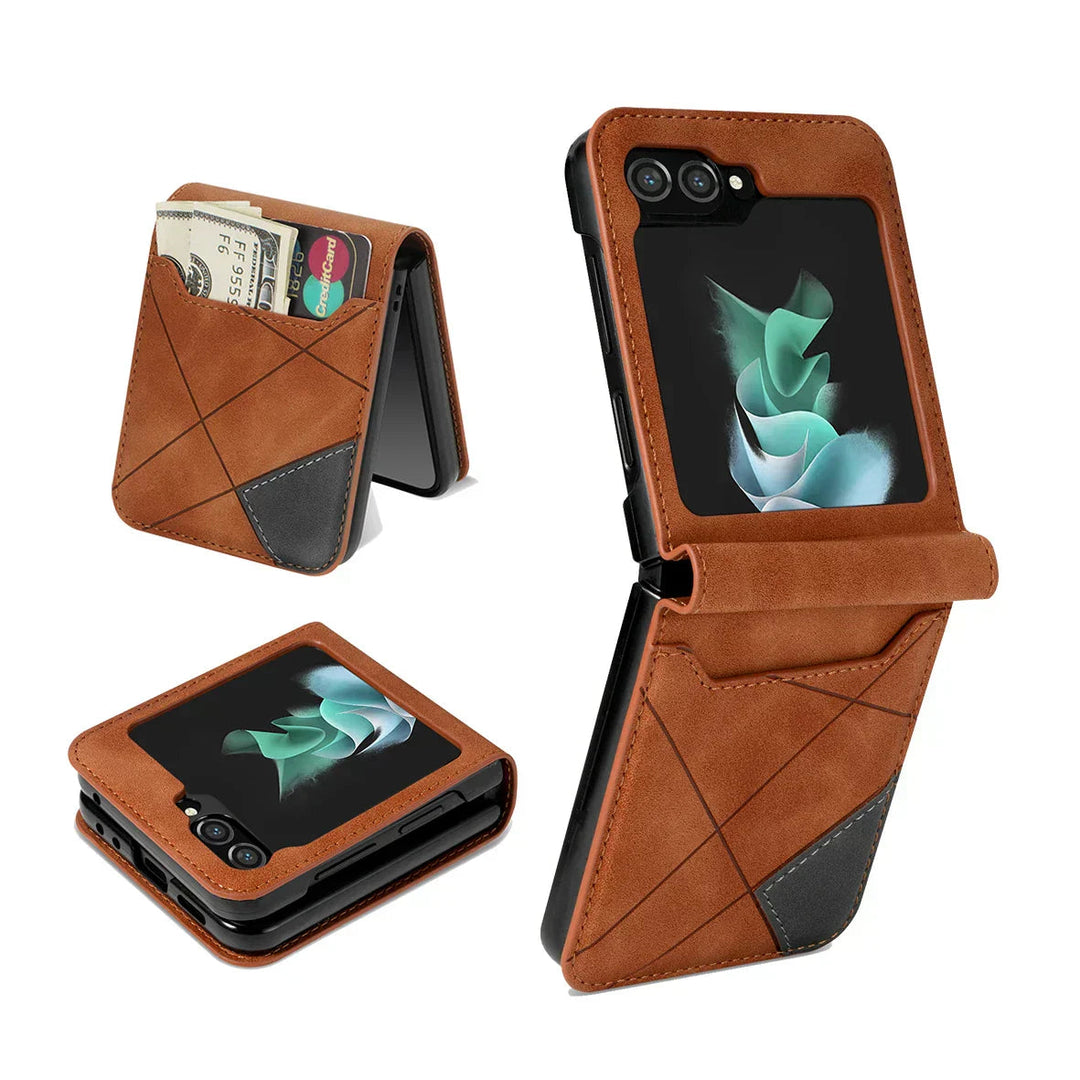 Étui Pour Téléphone Pratique Pour Samsung Galaxy Z Flip Avec Emplacements Pour Cartes 7
