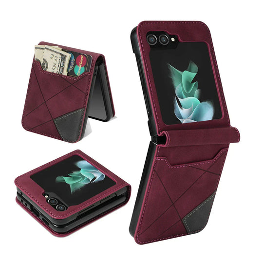 Étui Pour Téléphone Pratique Pour Samsung Galaxy Z Flip Avec Emplacements Pour Cartes 8