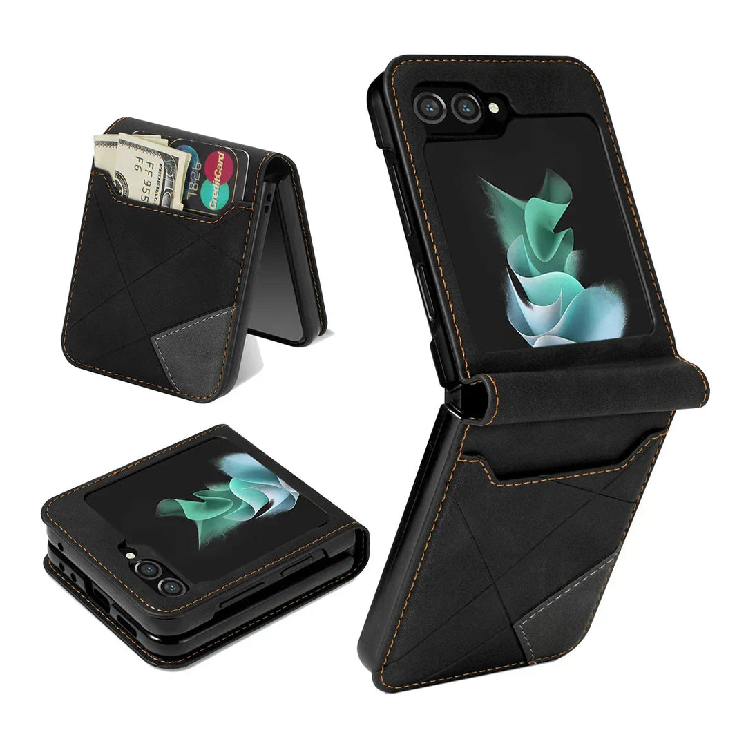Étui Pour Téléphone Pratique Pour Samsung Galaxy Z Flip Avec Emplacements Pour Cartes 9