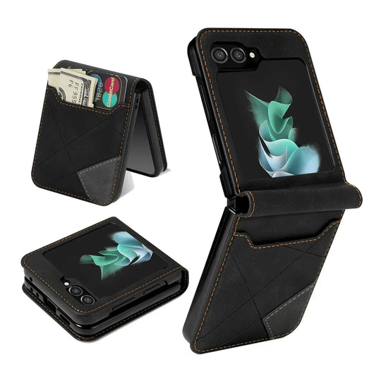 Étui Pour Téléphone Pratique Pour Samsung Galaxy Z Flip Avec Emplacements Pour Cartes 9