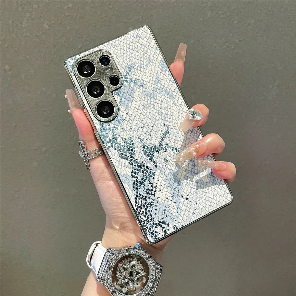 Étui Téléphone Samsung Luxe Design Texture Peau de Serpent 10
