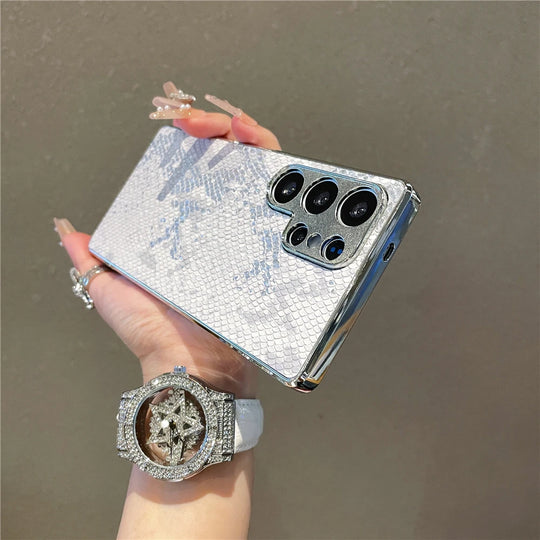 Étui Téléphone Samsung Luxe Design Texture Peau de Serpent 4