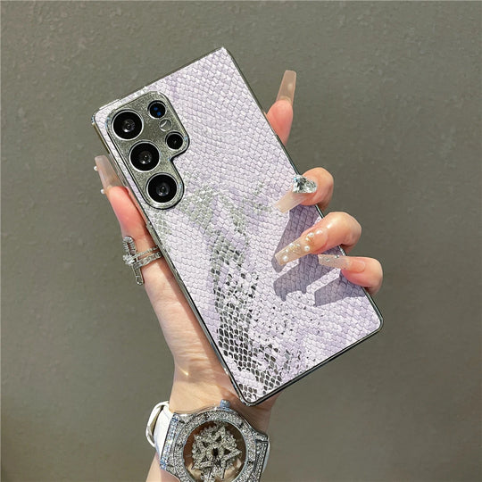 Étui Téléphone Samsung Luxe Design Texture Peau de Serpent 8