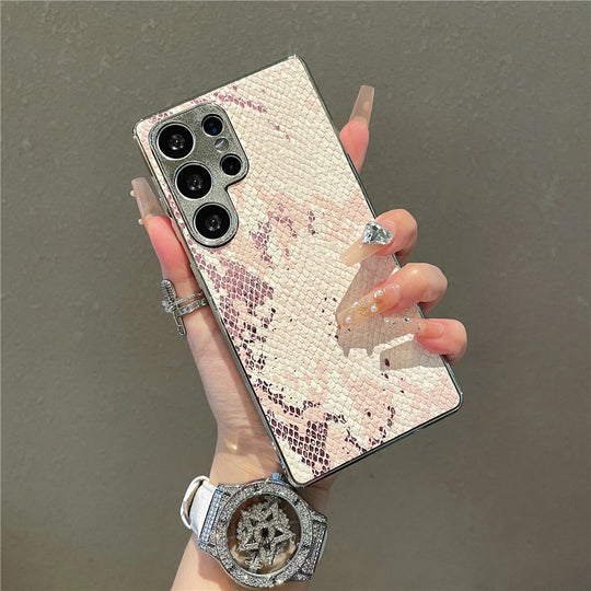 Étui Téléphone Samsung Luxe Design Texture Peau de Serpent 9