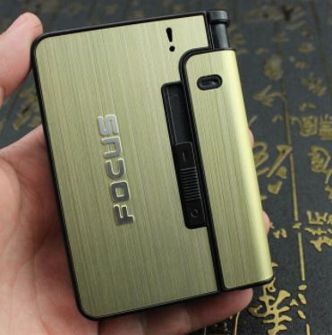 Étui à Cigarettes Automatique Pratique 2 en 1 avec Compartiments pour Cigarettes et Briquet 5
