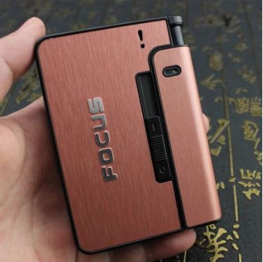 Étui à Cigarettes Automatique Pratique 2 en 1 avec Compartiments pour Cigarettes et Briquet 6