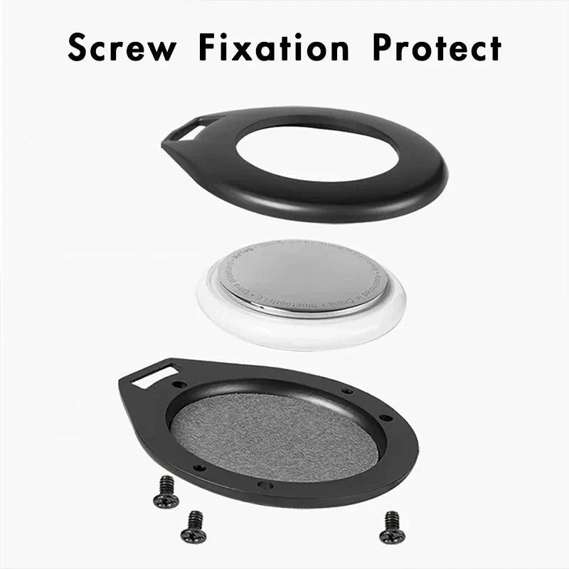Étui de Protection pour Apple Airtags en Cuir et Métal 2