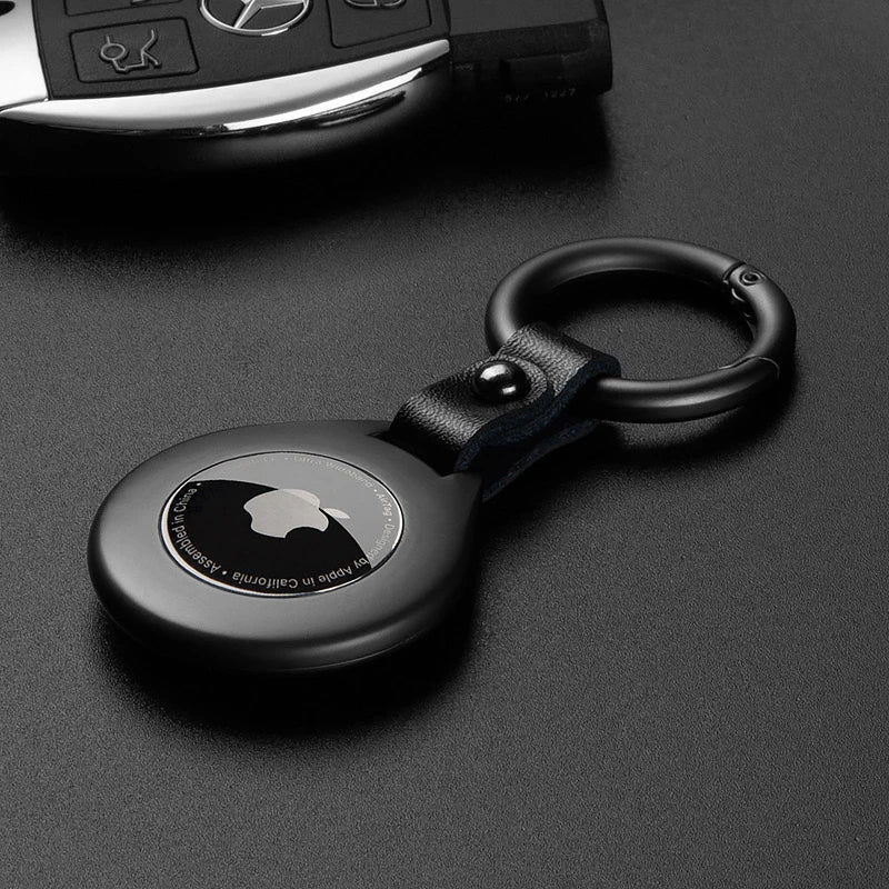 Étui de Protection pour Apple Airtags en Cuir et Métal 3