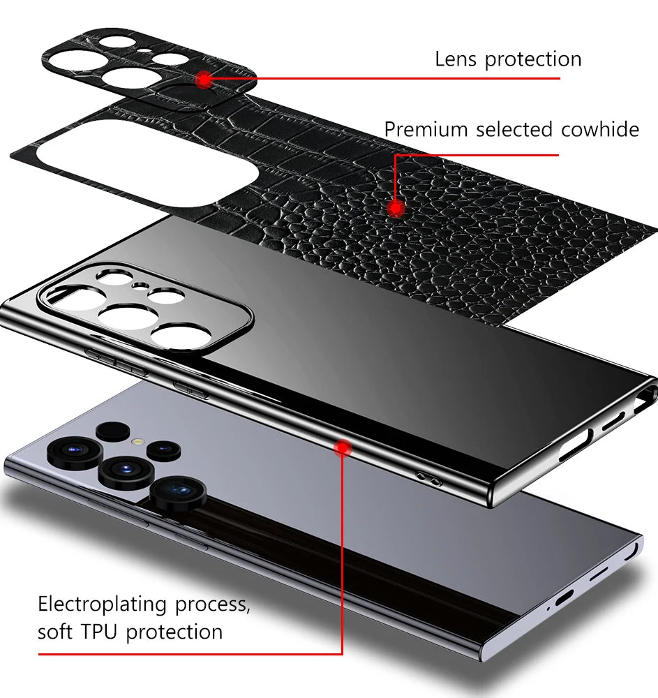 Étui de Téléphone pour Samsung Galaxy S24/S25 Luxe 5