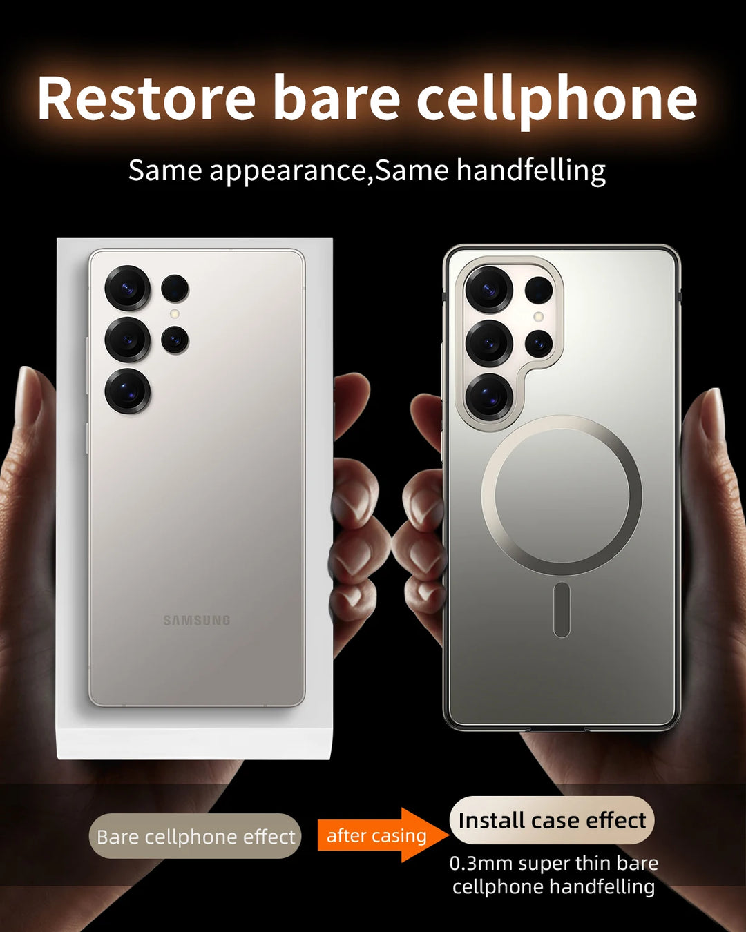 Étui de Téléphone pour Samsung Galaxy S25 Ultra en Métal 2