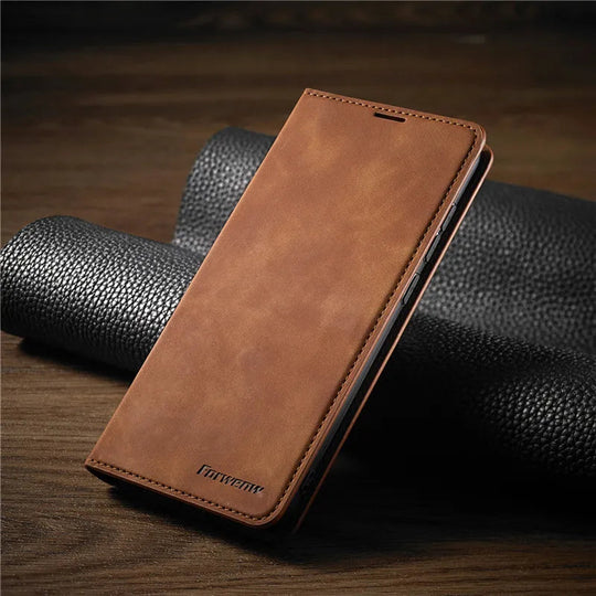 Étui iPhone en Cuir Magnétique 5