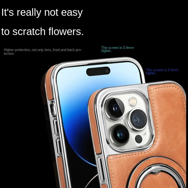 Étui pour iPhone avec support annulaire pliable 2