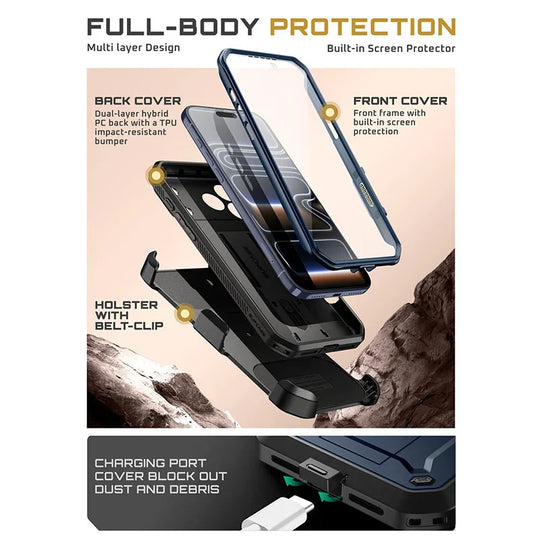 Étui pour téléphone iPhone 17 Pro Max avec Support Intégré et Protection Robuste 4