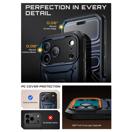 Étui pour téléphone iPhone 17 Pro Max avec Support Intégré et Protection Robuste 5