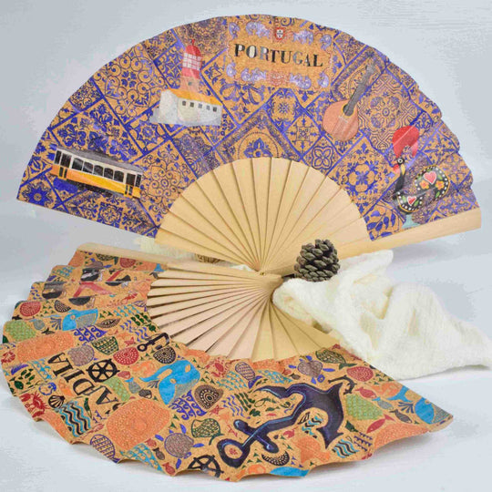 Éventail Artistique Unisexe Portable avec Motifs Culturels Portugais 1
