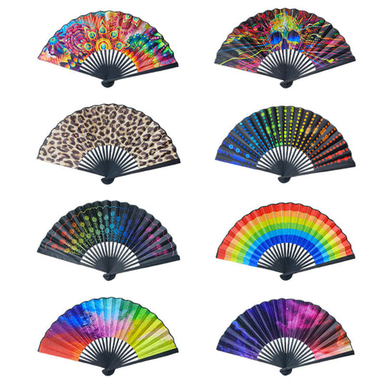 Éventail Femme Artisanal Coloré Design Naturel 4
