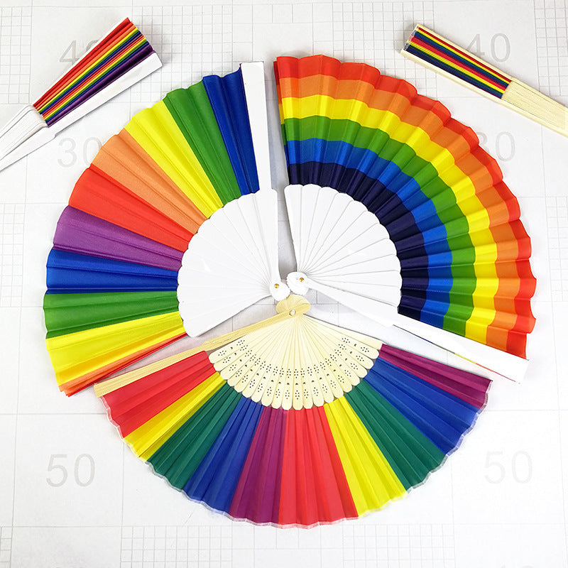 Éventail Femme Design Artistique Coloré 1