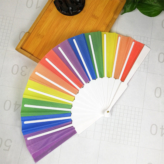 Éventail Femme Design Artistique Coloré 6