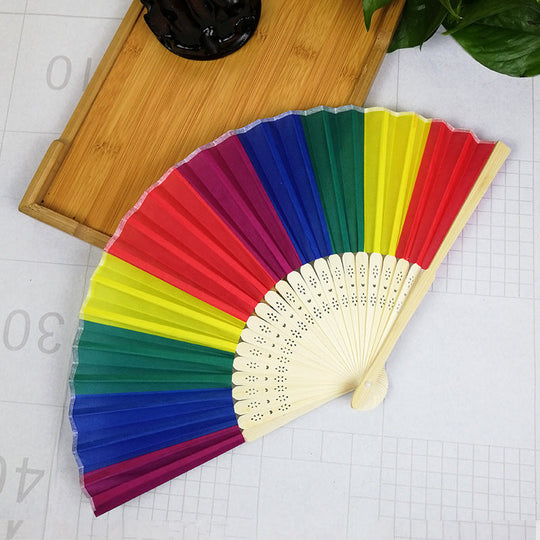 Éventail Femme Design Artistique Coloré 7