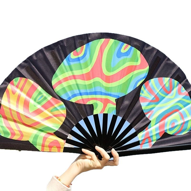 Éventail Femme Pliable Design Coloré avec Motifs Originales 5