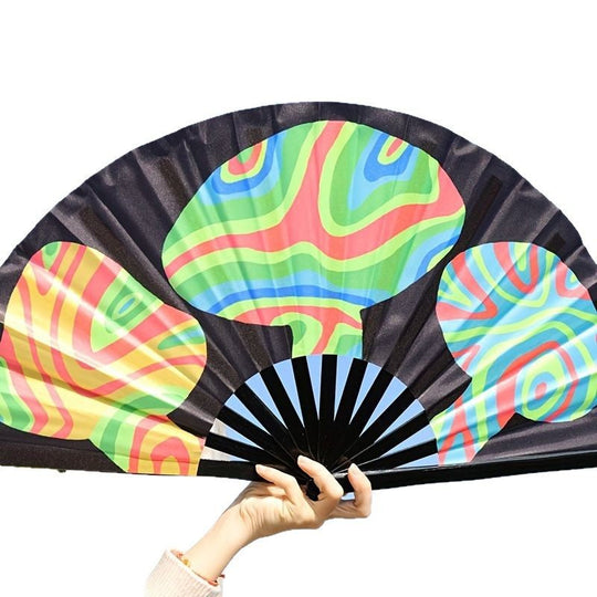 Éventail Femme Pliable Design Coloré avec Motifs Originales 5