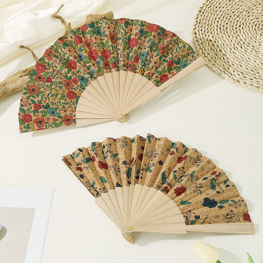 Éventail Femme à Motifs Floraux Fait Main 1
