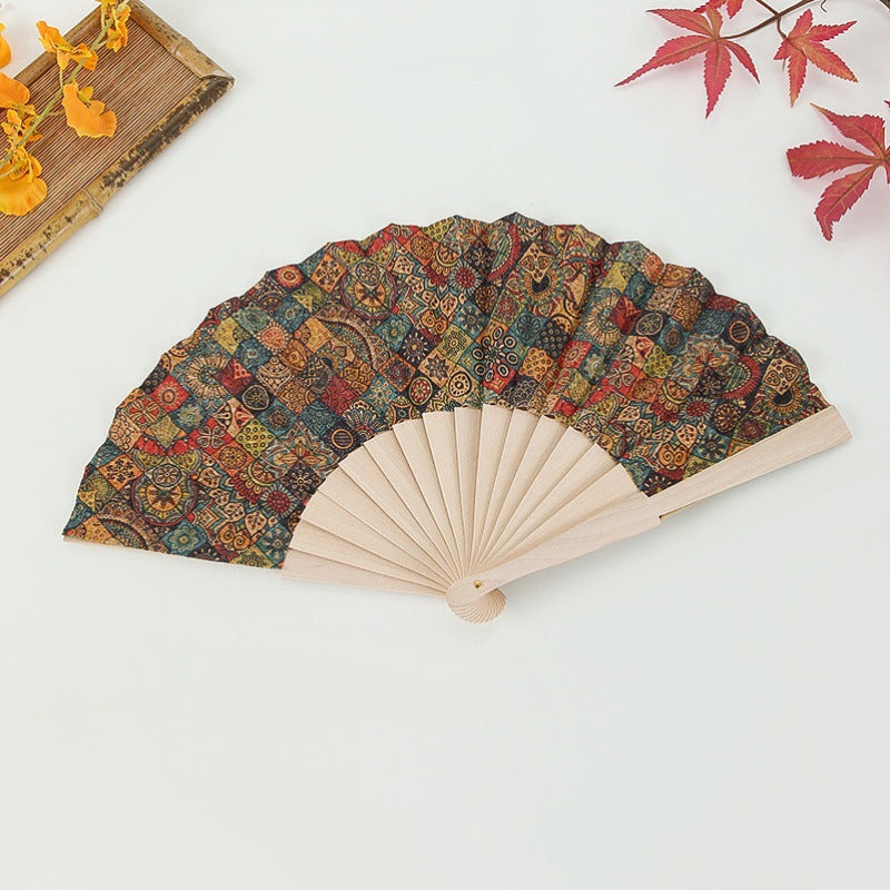 Éventail Femme à Motifs Floraux Fait Main 8