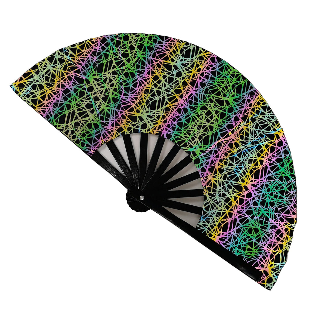 Éventail Pliable Coloré pour Femme au Design Unique 0