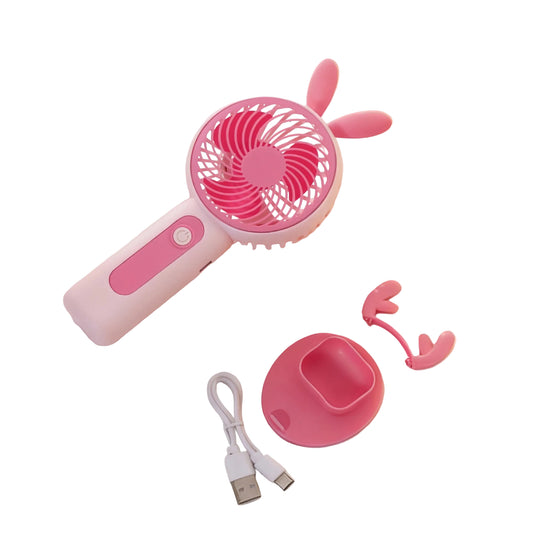 Éventail Portable pour Femmes Design Lapin Avec Réglages de Vitesse 0