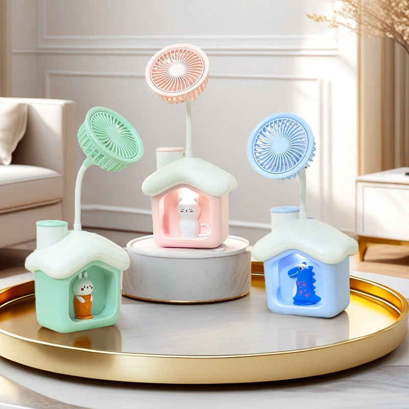 Éventail Portable pour Femmes Design Ours Amusant 3