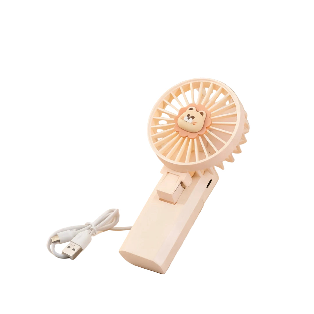 Éventail Portable pour Femmes Motif Lion Design Créatif 0