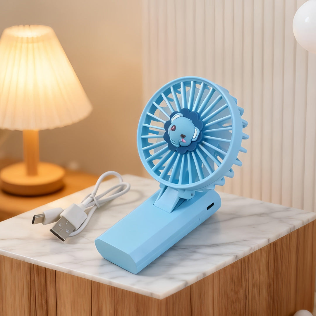 Éventail Portable pour Femmes Motif Lion Design Créatif 7