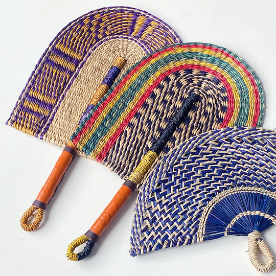Éventail Tissé à la Main pour Femme Chic 1