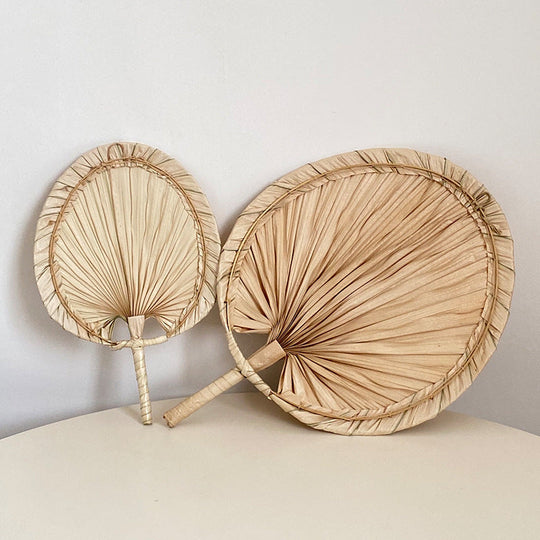 Éventail en Feuille de Palmier Fait Main pour Femmes 4