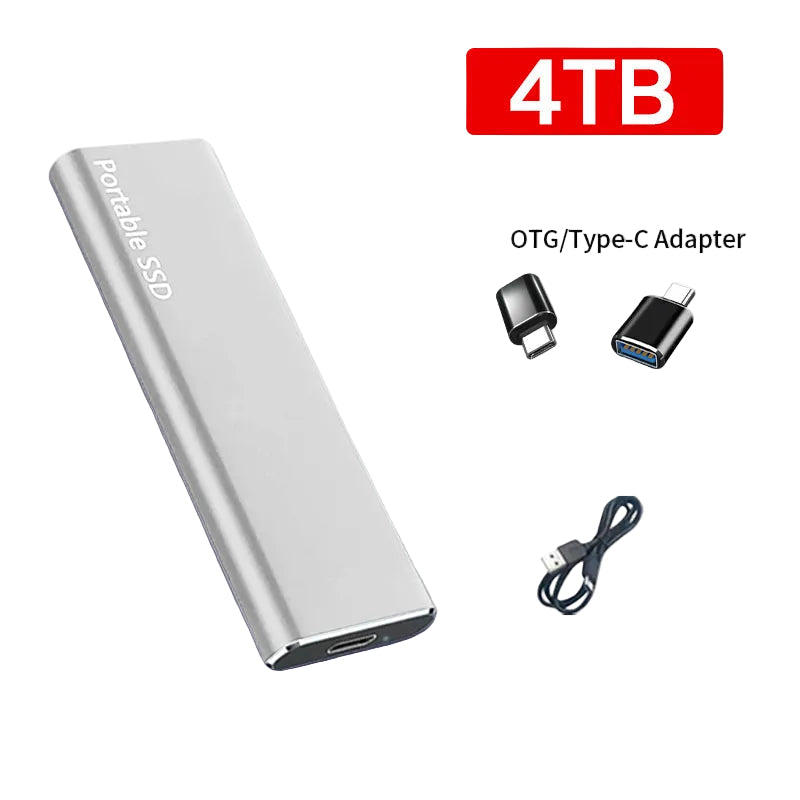 Disque Dur Externe 4 To USB-C Stockage de Données Portable