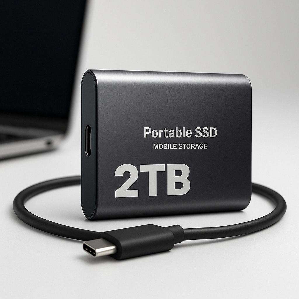 SSD externe 2 To Stockage rapide USB-C Disque portable