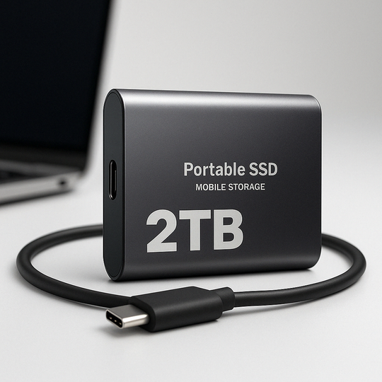 SSD externe 2 To Stockage rapide USB-C Disque portable