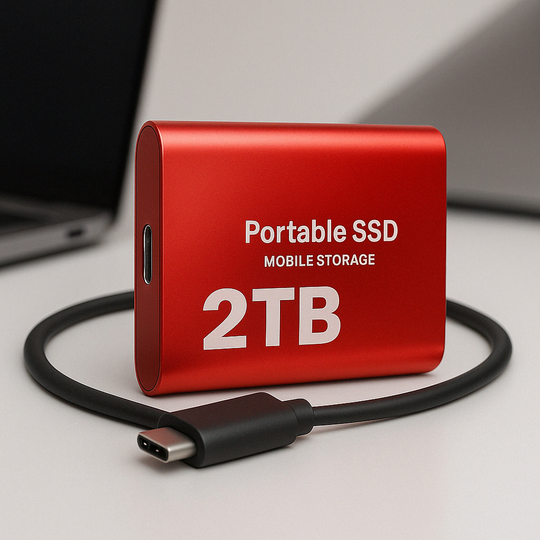 SSD externe 2 To Stockage rapide USB-C Disque portable