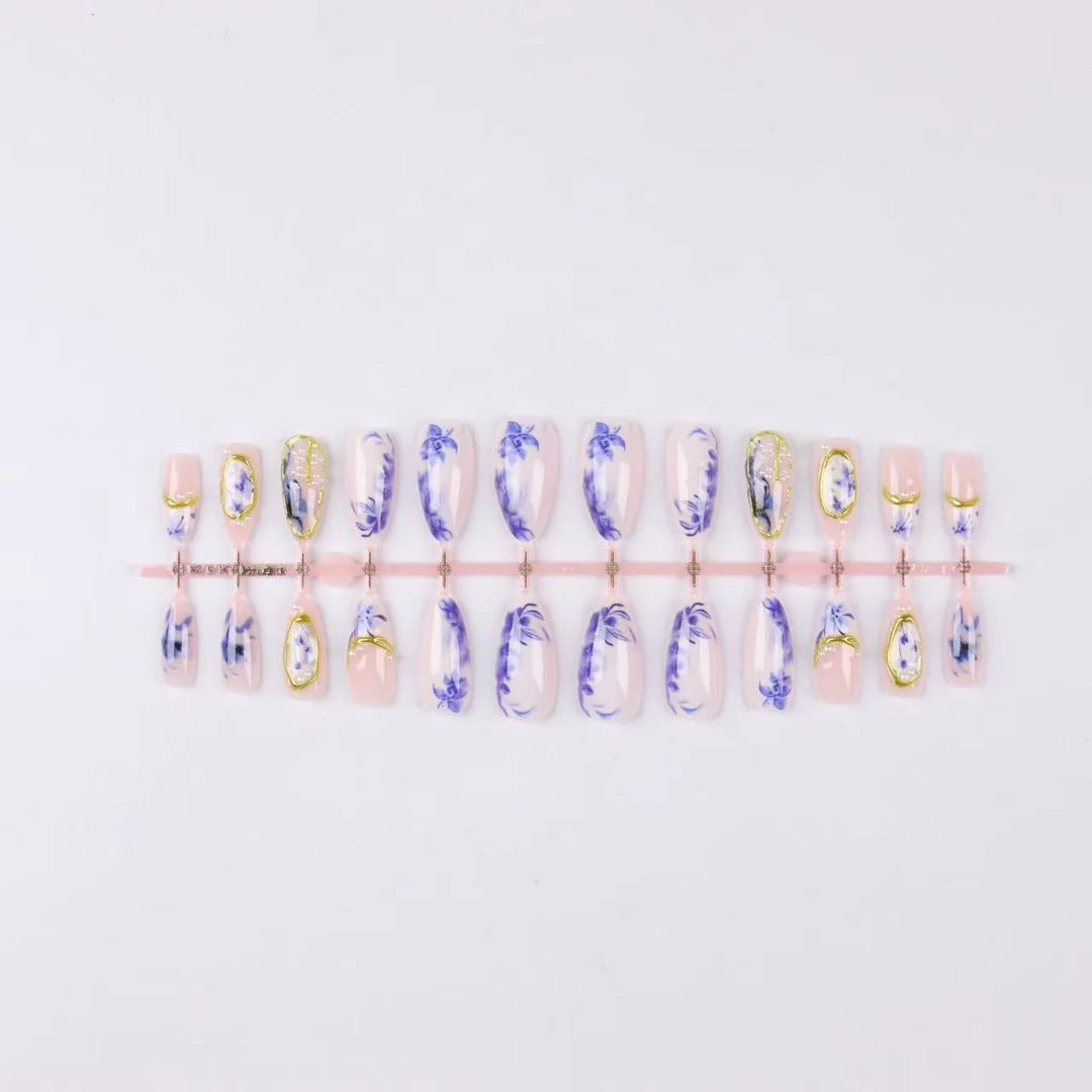 Faux Ongles Articulés à Motifs Floraux pour Femme 0