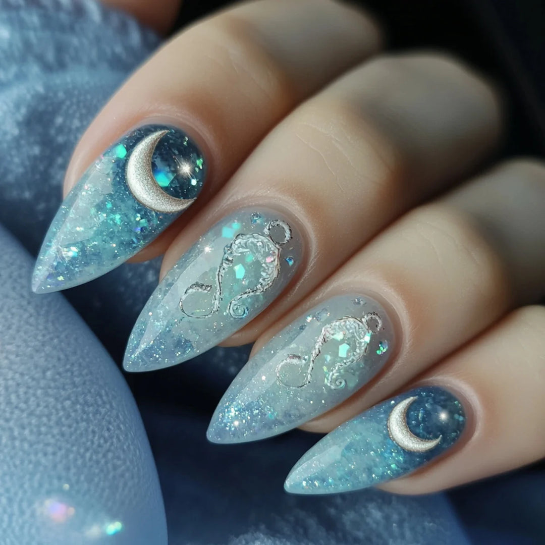 Faux Ongles Artistiques Autocollants pour Femme Style Raffiné 0