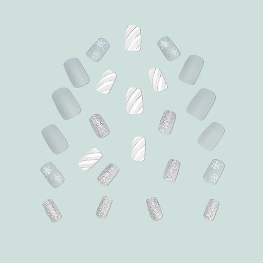 Faux Ongles Autocollants Hivernaux Festifs Pour Femme 2