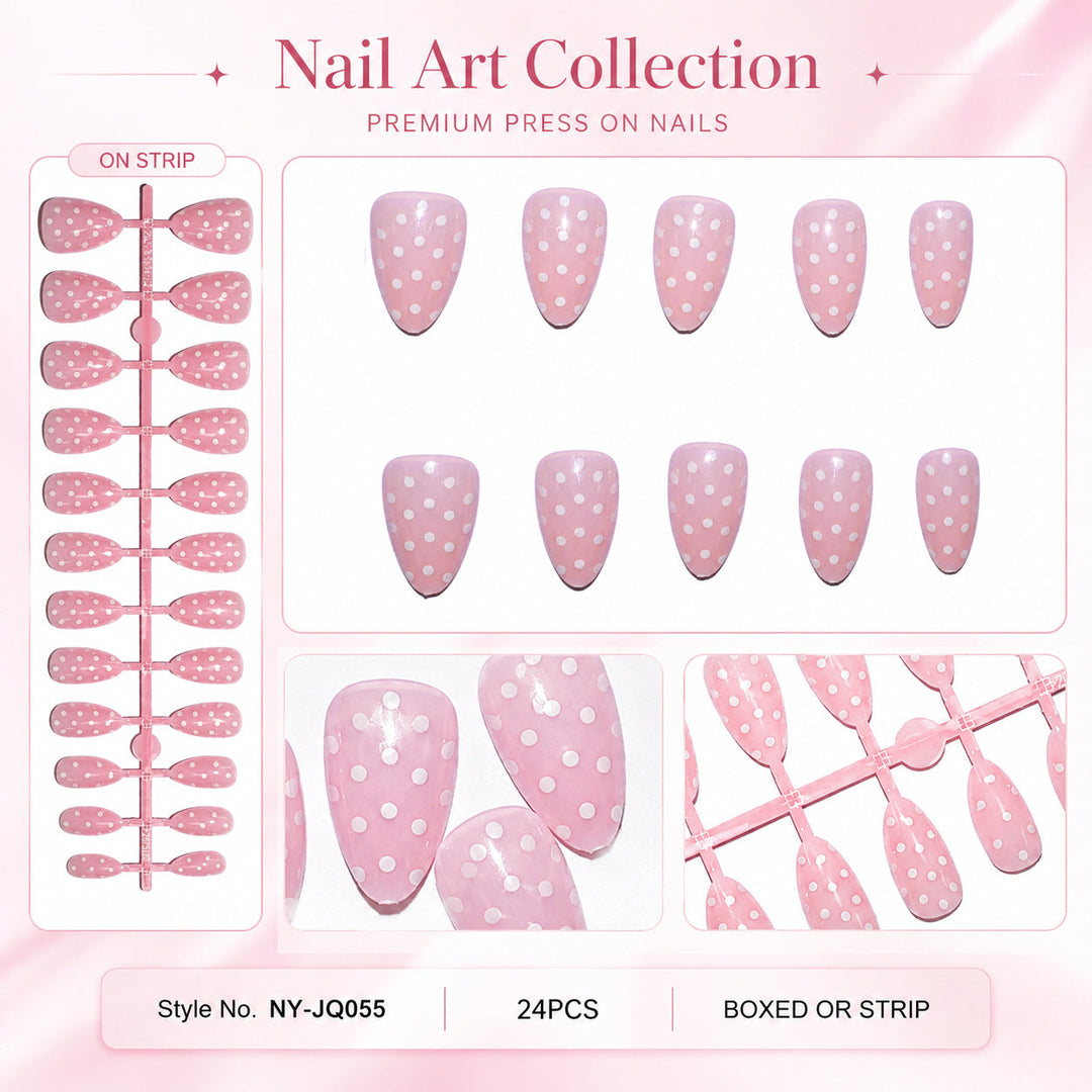 Faux Ongles à Pois pour Femme Style Moderne 0