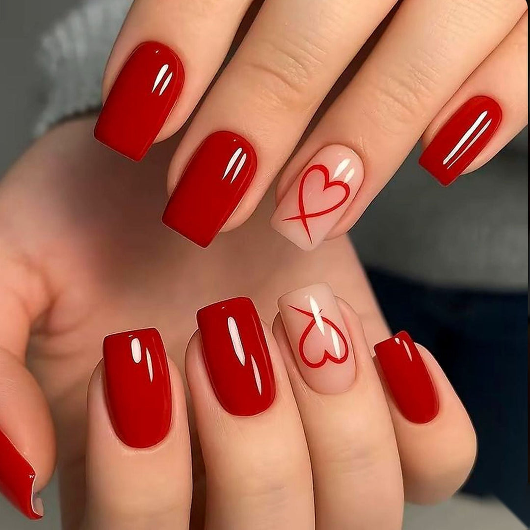 Femme Clous à Pression avec Motif Cœur Style Artistique 1