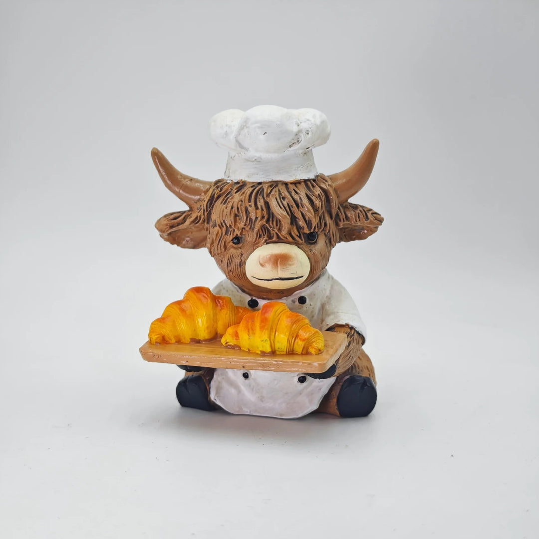 Figurine Décorative Femme Vache des Highlands Chef 0