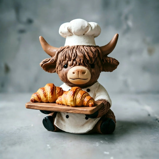 Figurine Décorative Femme Vache des Highlands Chef 1