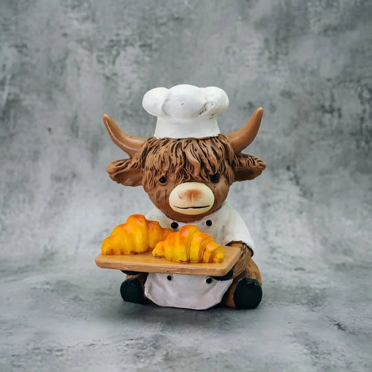 Figurine Décorative Femme Vache des Highlands Chef 2