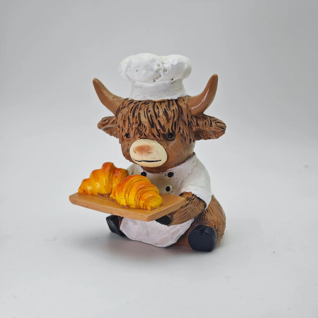 Figurine Décorative Femme Vache des Highlands Chef 3