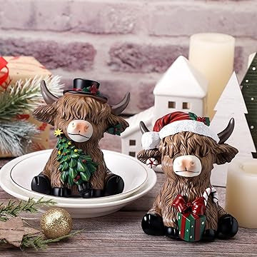 Figurine Décorative Vache des Highlands Style Rustique 2