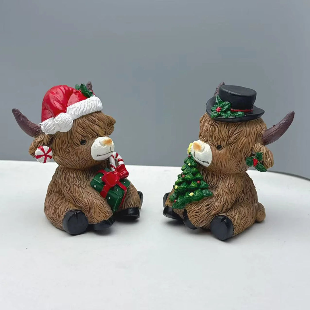 Figurine Décorative Vache des Highlands Style Rustique 4