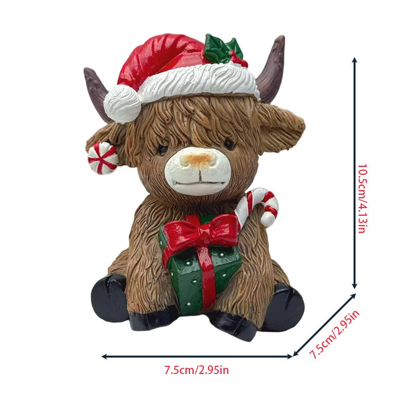 Figurine Décorative Vache des Highlands Style Rustique 6